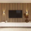 CanDo Lattenwand Decowall Acoustic Blend brons eiken, combinatie van verschillende breedtes, 260x30cm, 2 stuks (1.56m2) New
