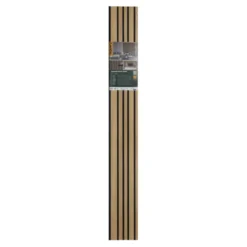 CanDo Lattenwand Decowall Acoustic Blend brons eiken, combinatie van verschillende breedtes, 260x30cm, 2 stuks (1.56m2) New