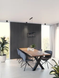 Cando Green Lattenwand Decowall MDF grafiet eiken, lengte 260cm, 5 stuks Discount
