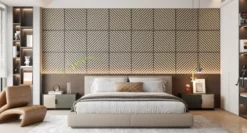 Silentlines Lattenwand tegel Hongaarse punt licht eiken 55,3x55,3 cm, dikte 22 mm - 2 stuks per pak