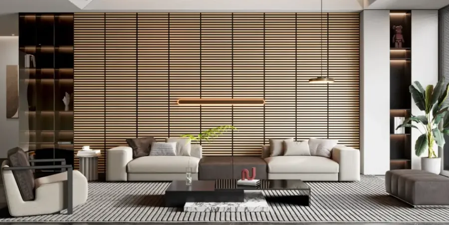 Silentlines Lattenwand tegel 55,3x55,3 cm licht eiken, dikte 22 mm - 2 stuks (0,612m²) Outlet