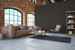 Geen Lattenwand zwart eiken 300x60,5 cm, dikte 22mm Clearance