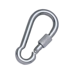 Ledent karabijnhaak met moer verzinkt 80 mm