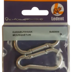 Ledent karabijnhaak verzinkt 6x60 mm