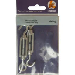 Ledent spanwartel haak/oog verzinkt 5 mm (2 stuks)