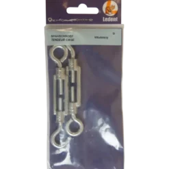 Ledent spanwartel haak/oog verzinkt 6 mm (2 stuks)