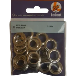 Ledent zeilringen messing 11 mm 20 stuks