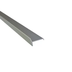 Lekdorpel aluminium zilver 25x19x1x2000mm