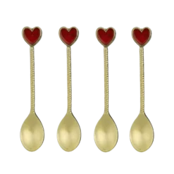 Lepel hart goud 4 stuks - l13xb2,5cm