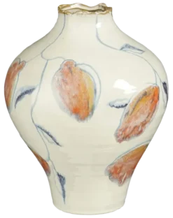 Liana vaas creme - h32,5xd25cm