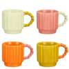 Lizzy mok roze oranje geel licht groen - l11xb8xh8cm