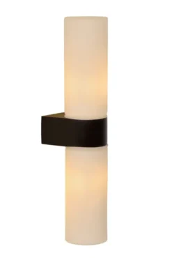Lucide badkamer wandlamp 2-lichts Jesse IP44 zwart