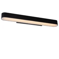 Lucide badkamer wandlamp Madelon IP44 zwart