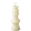 Lumineo wax kaars creme warm wit LED verlichting 23 cm