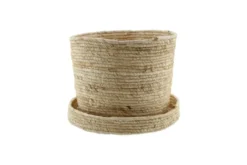 Mand mais husk inclusief deksel naturel D28H24CM