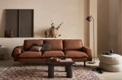 Mand rond bruin - h47xd42cm
