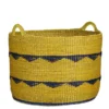 Mand rond geel - h34xd45cm