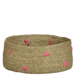 Mand rond licht bruin - h16,5xd40cm