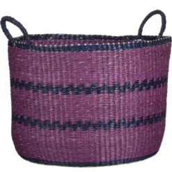 Mand rond roze - h38xd53cm