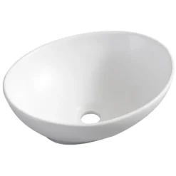 Marho Ablua waskom ovaal 40 x 33 x 14,5 cm keramiek mat wit