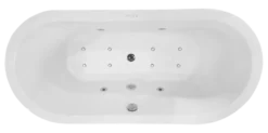 Marho Aquero whirlpool ligbad vrijstaand 170 x 80 cm acryl glans wit met waste chroom