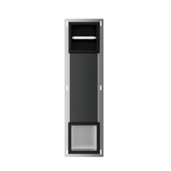 Marho Delya toiletrolhouder zonder klep en reserverolhouder inbouw mat zwart