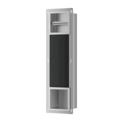 Marho Delya toiletrolhouder zonder klep en reserverolhouder inbouw RVS