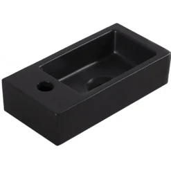 Marho fonteinset compleet links Ondine S mini zwart + geborsteld messing