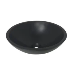 Marho Isla waskom rond 43 x 13 cm solid surface mat zwart