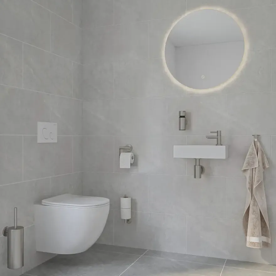 Marho Toiletborstelhouder Luxor geborsteld RVS