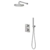 Marho Valdra regendouche set inbouw met thermostaatkraan 25 cm geborsteld staal
