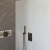 Marho Valdra regendouche set inbouw met thermostaatkraan 30 cm gun metal