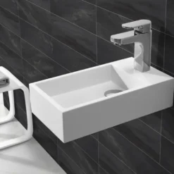 Marho Zelia fontein toilet links mat wit composiet