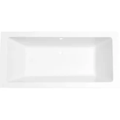 Marho Zephyra SQ inbouw duo lig bad 180 x 80 x 49 cm acryl glans wit