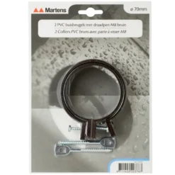 Martens ophangbeugel met pen 70 mm bruin 2 stuks