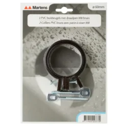 Martens ophangbeugel met pen 60 mm bruin 2 stuks