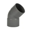 Martens PVC bocht 45° grijs 2x mof 50 mm Hot