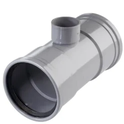 Martens T-stuk 90° PVC grijs 2x schuifmof 1x lijmverbinding 110x50x110 mm Best