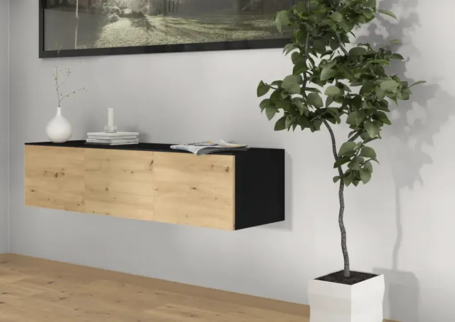 Geen Meubelpaneel zwart ABS 80x30 cm 18 mm