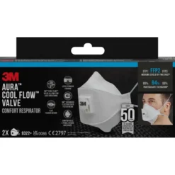 3M fijn stof masker vouwbaar met uitademventiel 9322C2 2 stuks Online