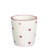Mok hart rood - h9,5xd9cm