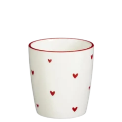 Mok hart rood - h9,5xd9cm
