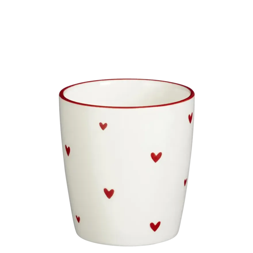 Mok hart rood - h9,5xd9cm