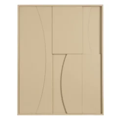 Muurdecoratie beige FSC 100% - l70xb90xh2,5cm