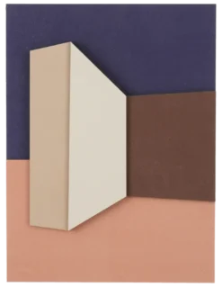 Muurdecoratie blauw - l30xb2xh40cm