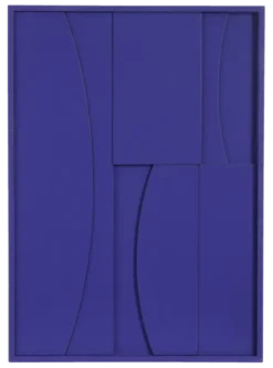 Muurdecoratie donker blauw FSC 100% - l50xb70xh2,5cm