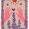 muurdecoratie hand roze FSC Mix - l40xb50xh3cm