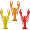 Muurdecoratie kreeft rood oranje geel - l29xb5,5xh57cm