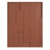 Muurdecoratie rood FSC 100% - l70xb90xh2,5cm