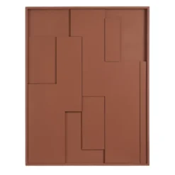 Muurdecoratie rood FSC 100% - l70xb90xh2,5cm